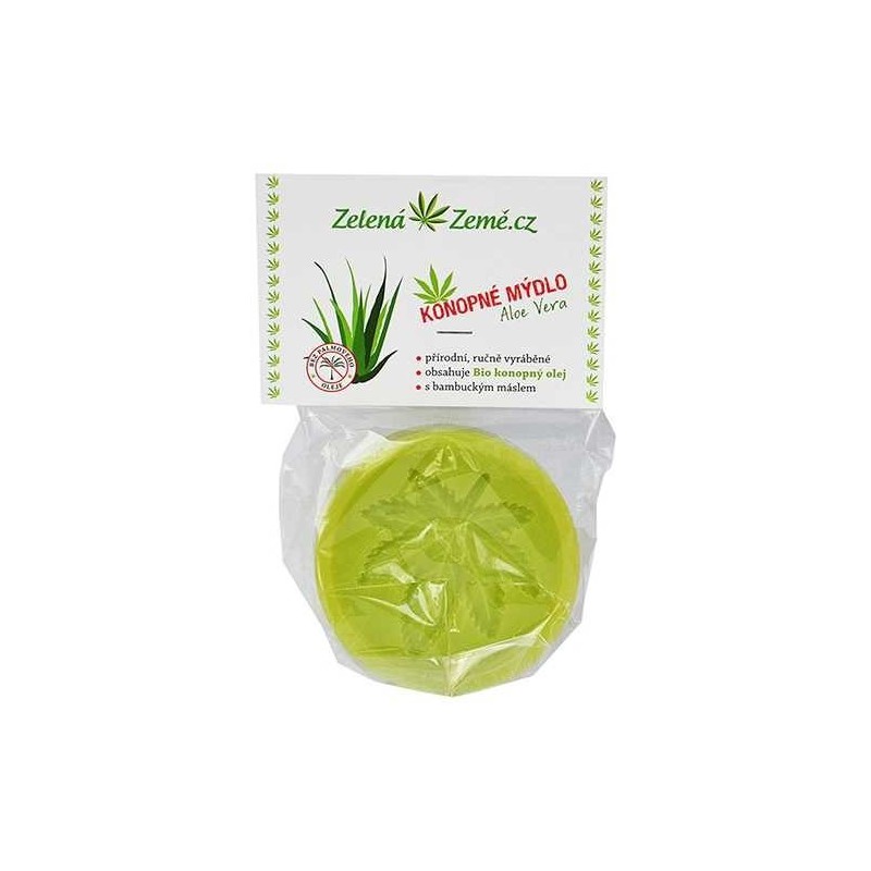 konopné mydlo s aloe vera v originálnom balení konopné mydlo s aloe vera v originálnom balení