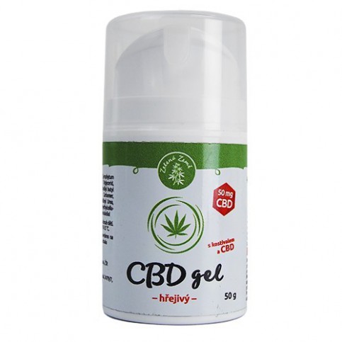 CBD konopný hrejivý gel s kostihojom v originálnom dávkovači