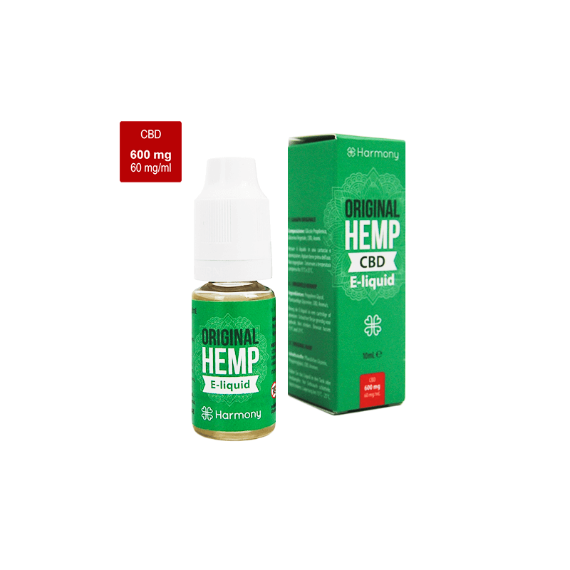 CBD liquid náplň do vape alebo elektronickej cigarety s obsahom CBD, Harmony