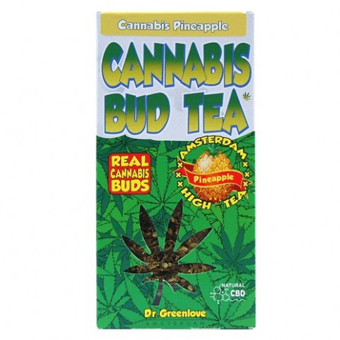 Konopný čaj Cannabis Bud Tea ("Amsterdam high tea") s obsahom prírodného CBD. CBD čaj