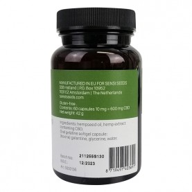 CBD Kapsule Full Spectrum SOFTGEL - CBD Olej Kapsule Sensi Seeds 10 mg / 60 ks
